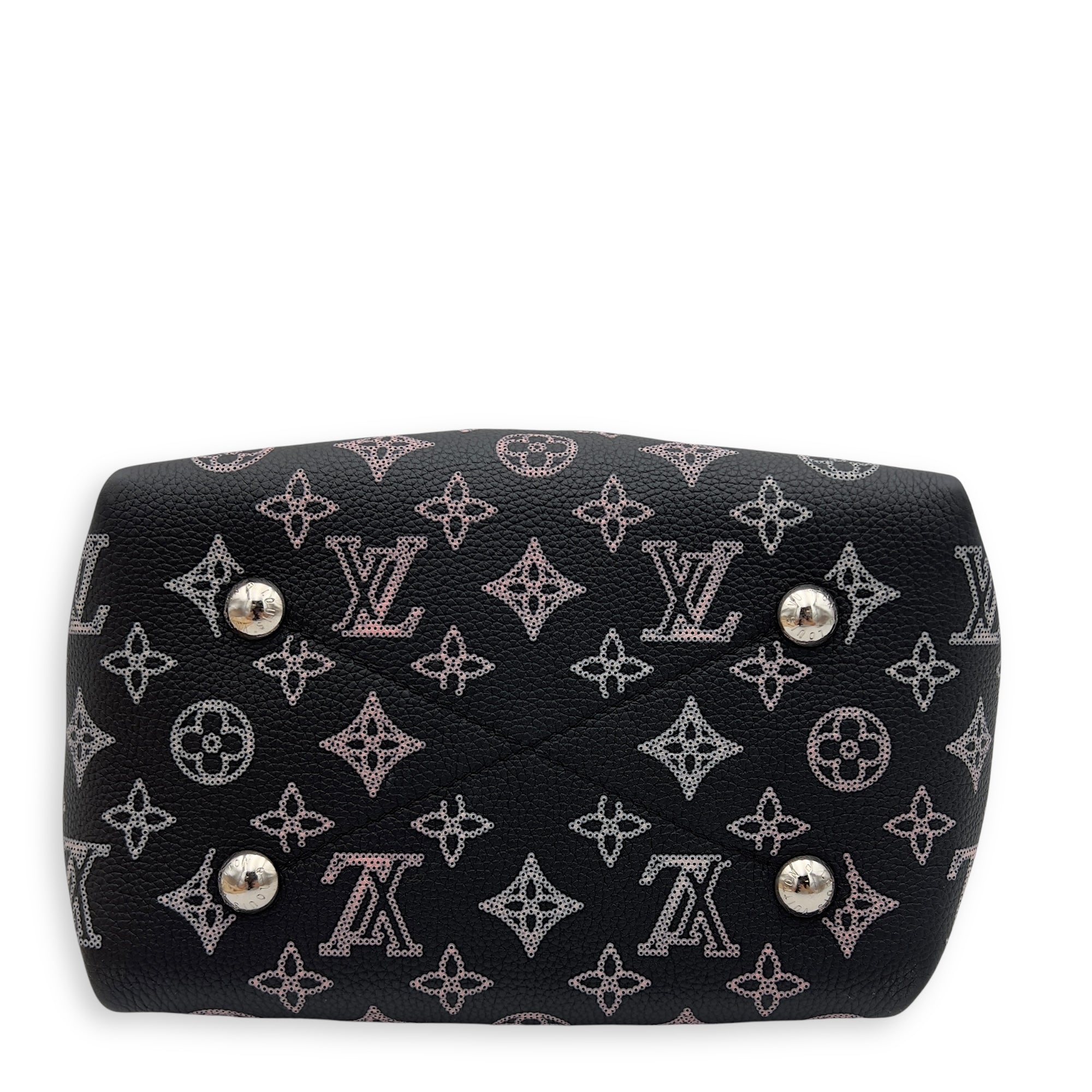 Louis Vuitton Bella Mahina Bucket Bag Black in Calfskin, Silver hardware_3