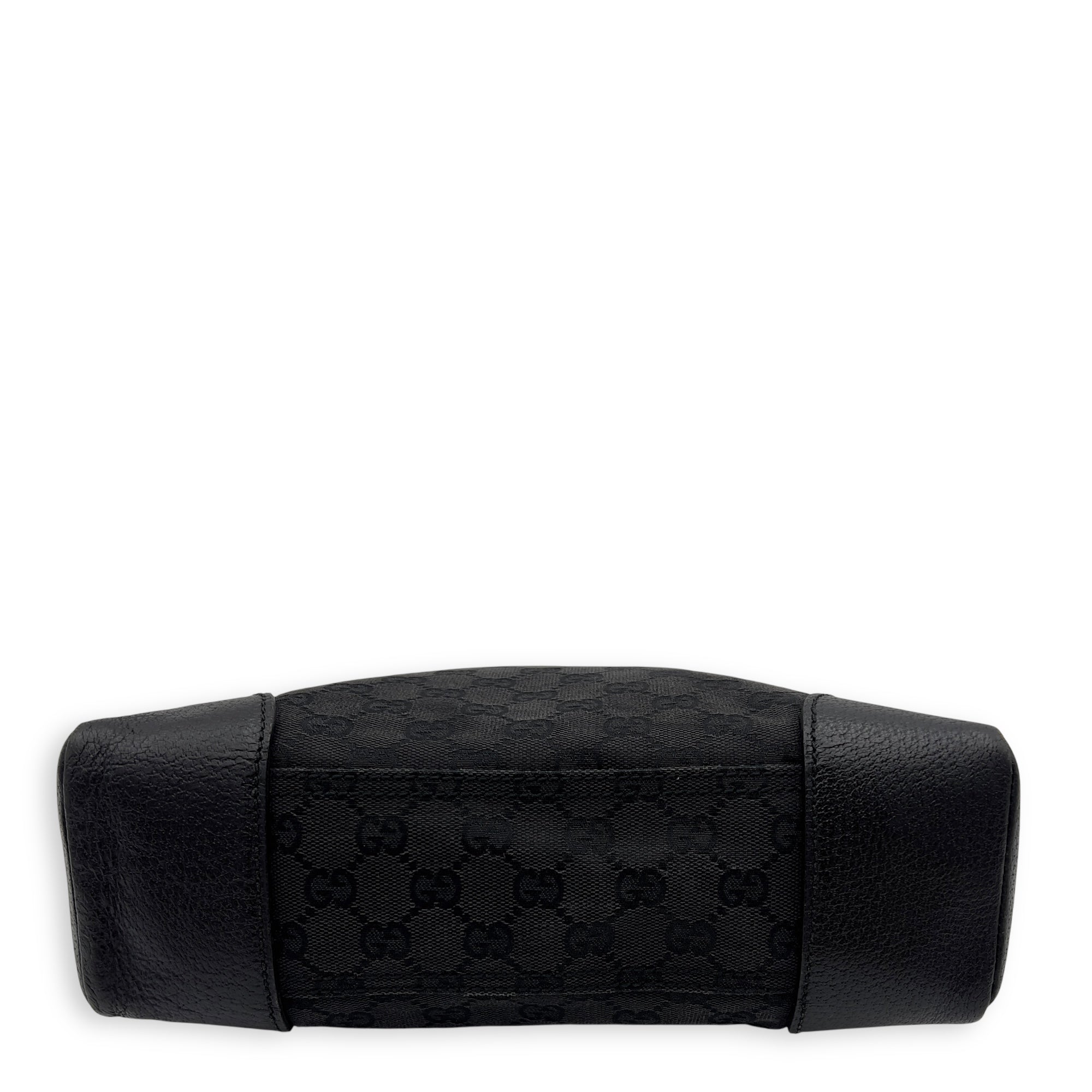 Gucci GG Crossbody Bag Black in Canvas, Silver hardware_3