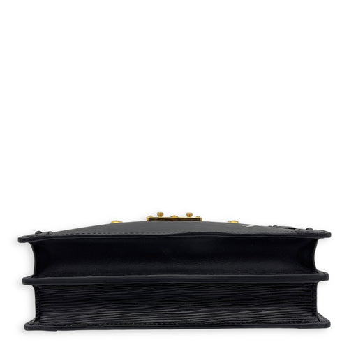 Louis Vuitton Trunk Black Clutch in Epi Leather, Gold hardware_5