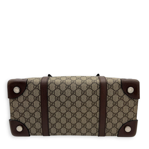 Gucci Guccissima Tote Bag Brown in Coated Canvas, Silver hardware_8