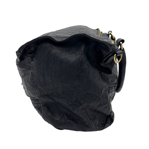 Givenchy Pandora Shoulder Bag Large Black in Distressed Leather, Gold hardware_7