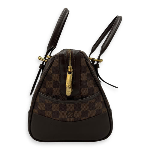 Louis Vuitton Berkeley Top Handle Bag Brown in Coated Canvas, Gold hardware_3