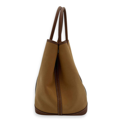 Hermès Garden Party 36 Brown Top Handle Bag in Canvas, Palladium hardware_3