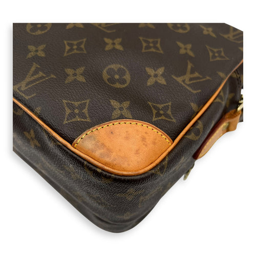 Louis Vuitton Nile Crossbody Bag Brown in Monogram Coated Canvas, Gold hardware_10