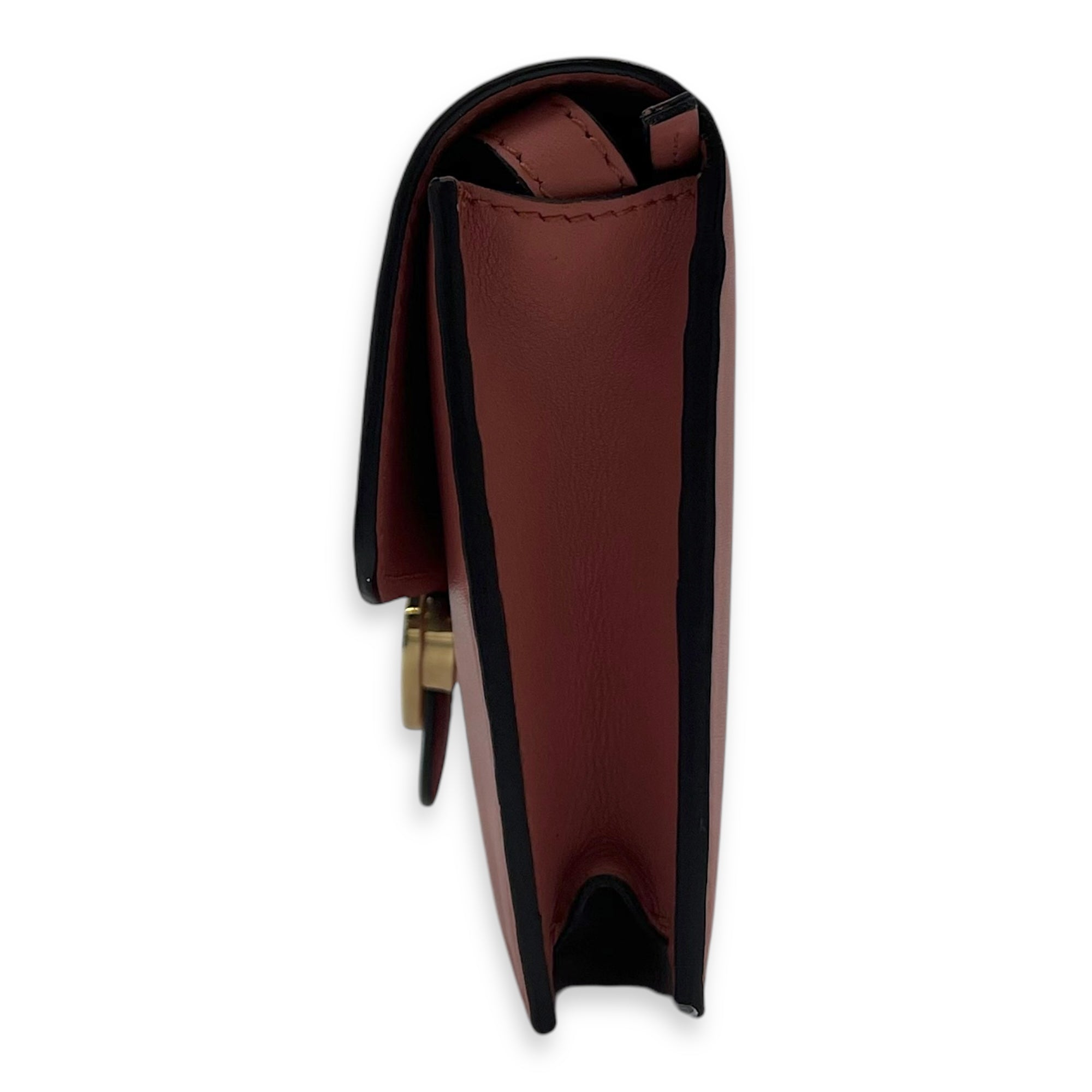 Gucci Interlocking G Crossbody Bag Red in Calfskin, Gold hardware_3