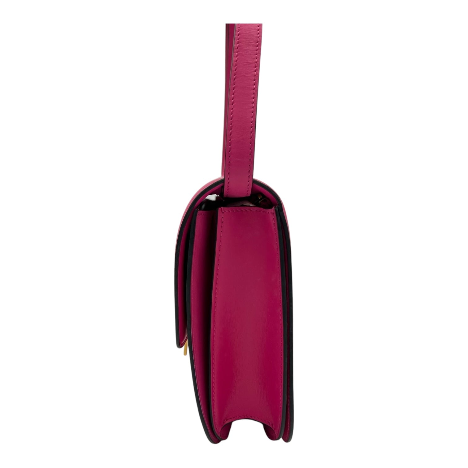 Celine Box Shoulder Bag Pink in Calfskin, Gold hardware_3