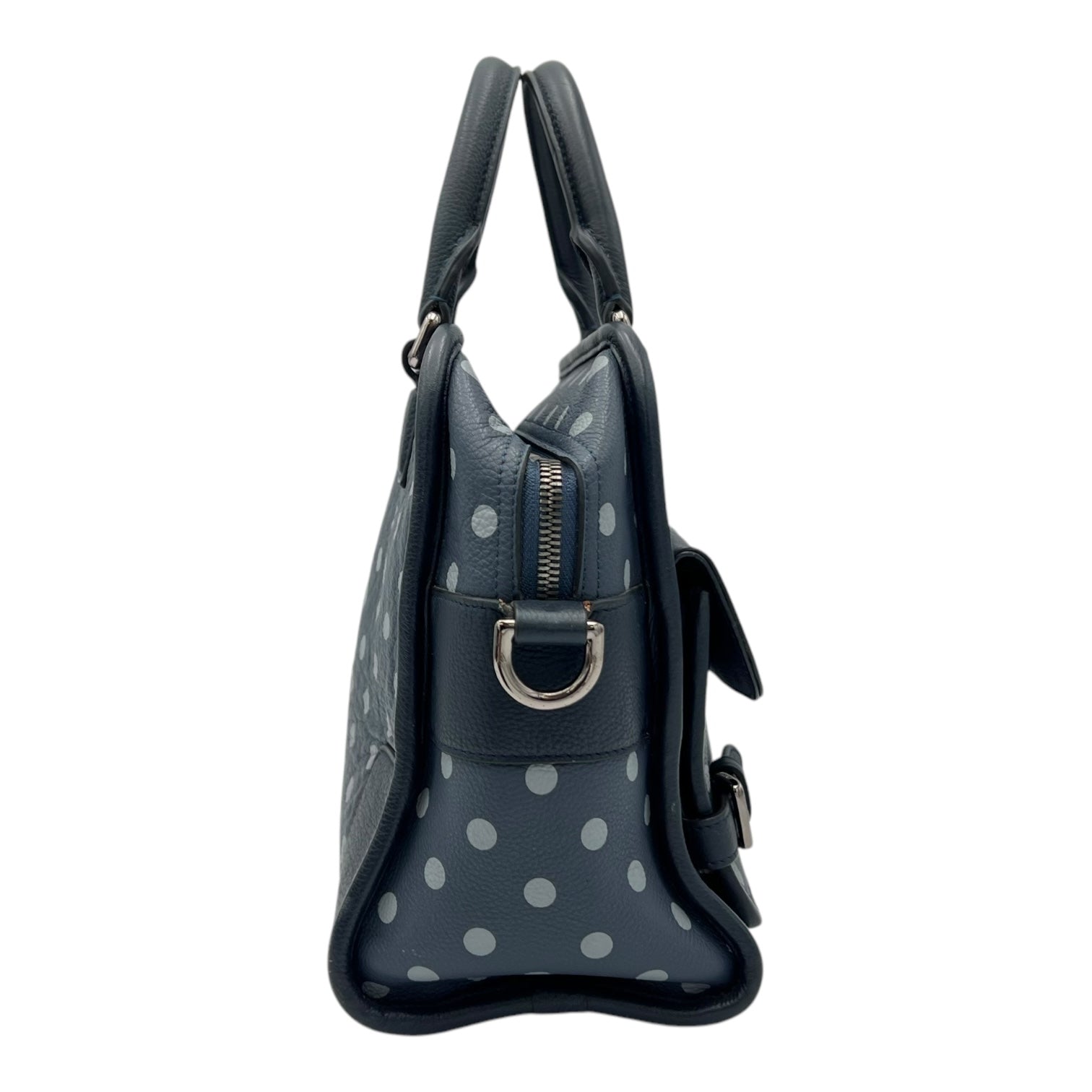 Loewe Amazona Top Handle Bag Blue in Calfskin, Silver hardware_3