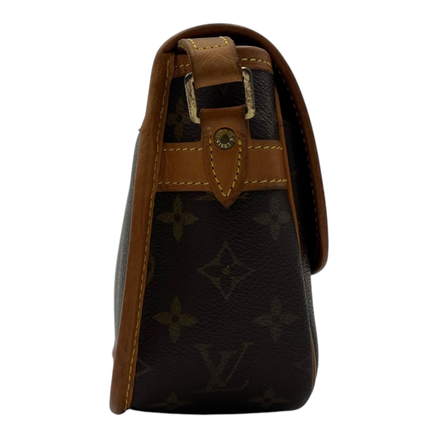 Louis Vuitton Sologne Shoulder Bag Brown in Monogram Coated Canvas, Gold hardware_3