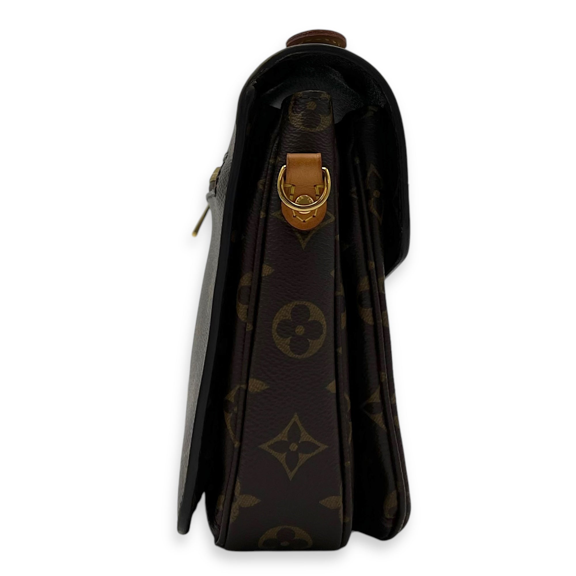 Louis Vuitton Metis Crossbody Bag Brown in Monogram Coated Canvas, Gold hardware_3