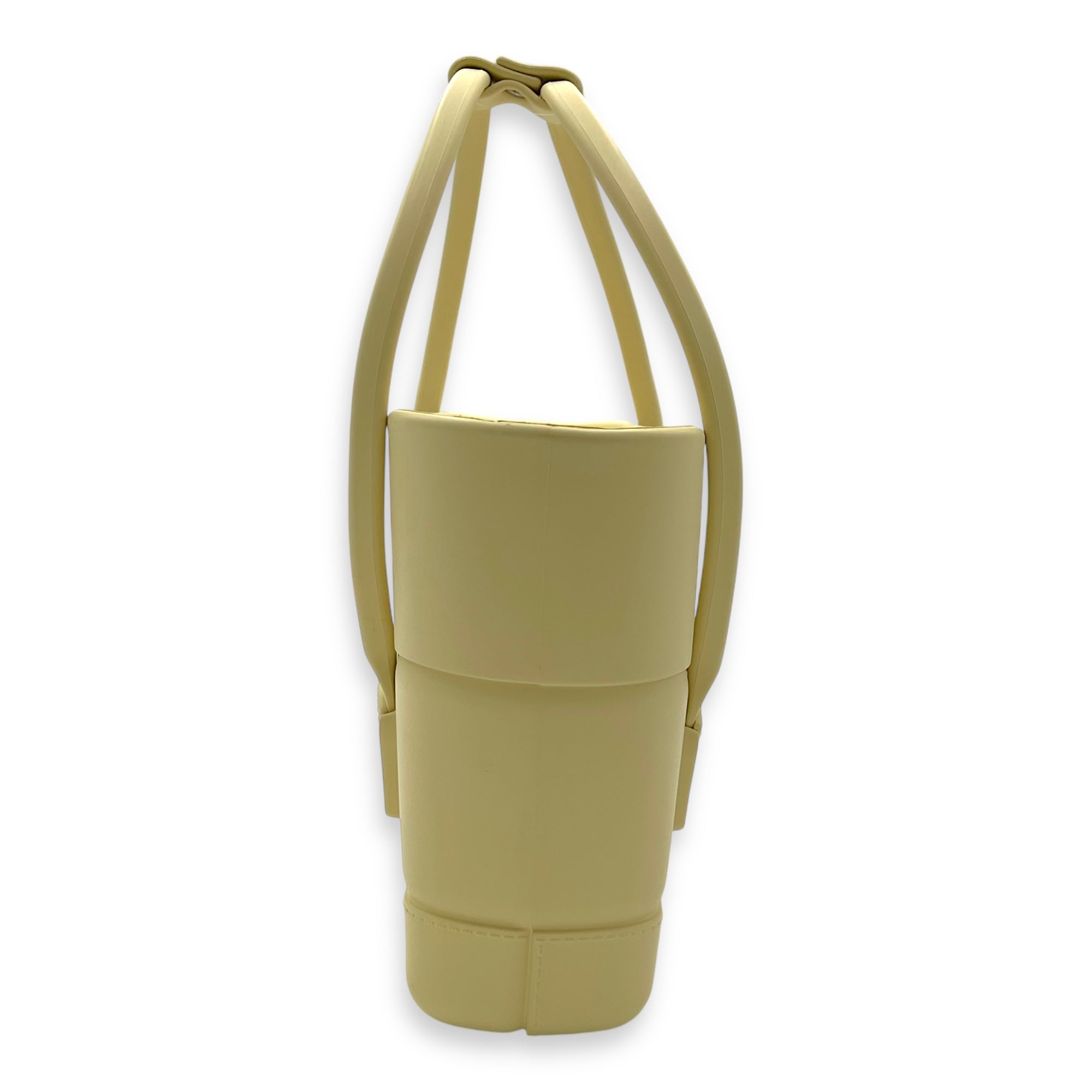 Bottega Veneta Arco Top Handle Bag Yellow in Rubber_3