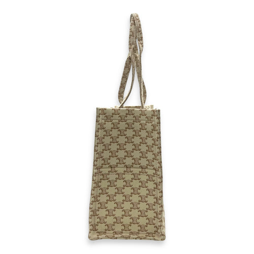 Celine Cabas Thais Tote Bag Beige in Canvas_3