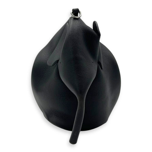 Loewe Elephant Crossbody Bag Black in Calfskin, Silver hardware_3