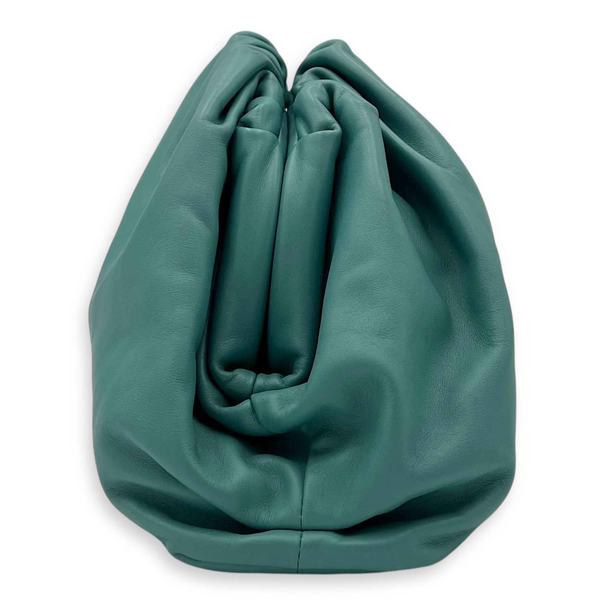 Bottega Veneta pouch Clutch Blue in Calfskin, Silver hardware_3