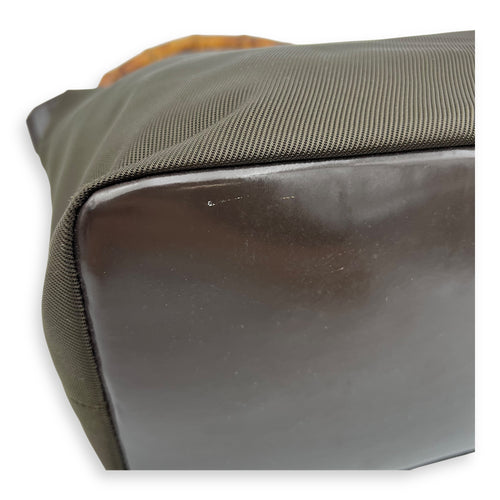 Gucci Bamboo Shoulder Bag Brown in Canvas, Silver hardware_7