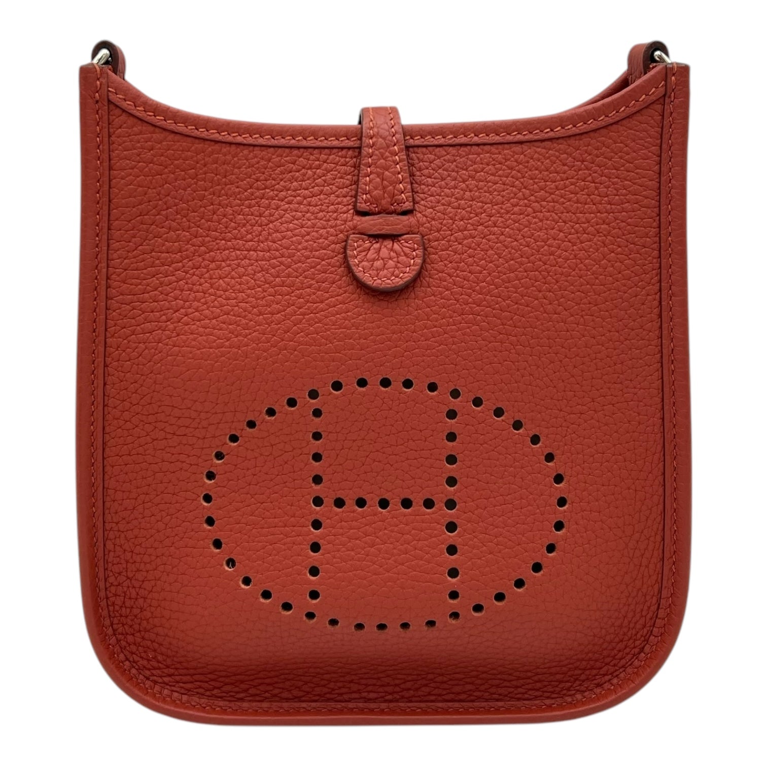 Hermès Evelyne Red in Taurillon Leather, Palladium hardware_1