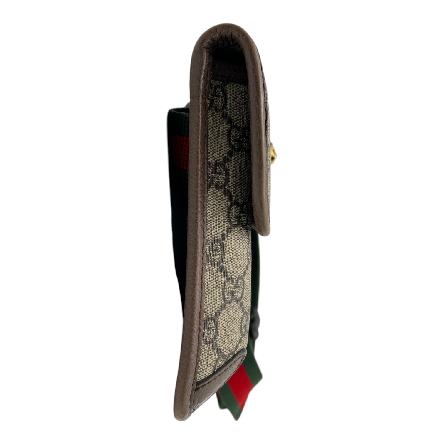 Gucci Ophidia Belt Bag Grey in Coated Canvas, Gold hardware_3