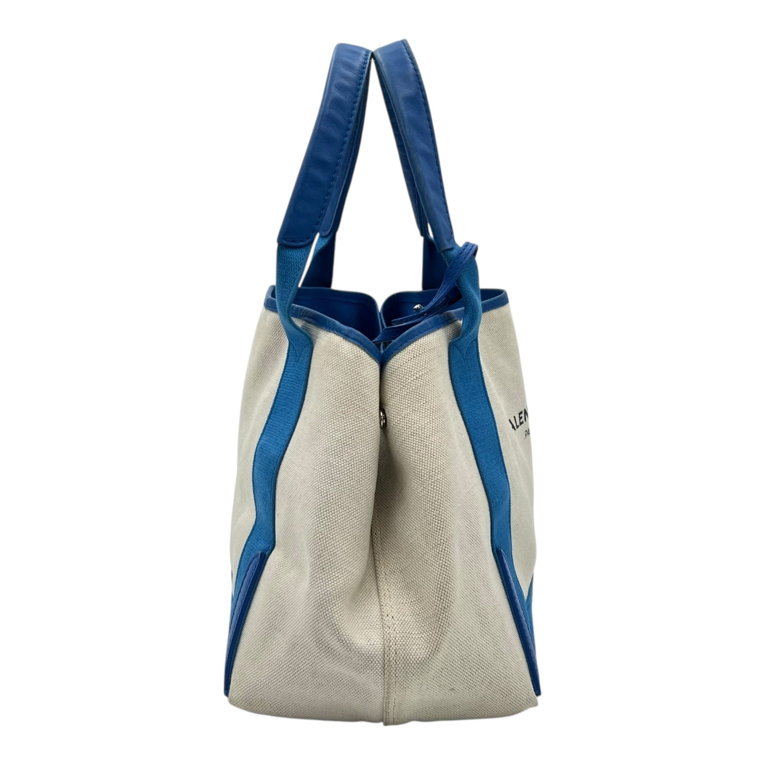 Balenciaga Cabas Top Handle Bag Beige in Canvas, Silver hardware_3