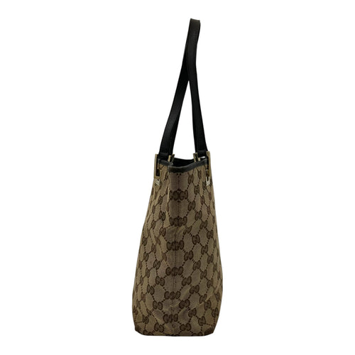 Gucci GG Brown Tote Bag in Canvas, Gold hardware_3