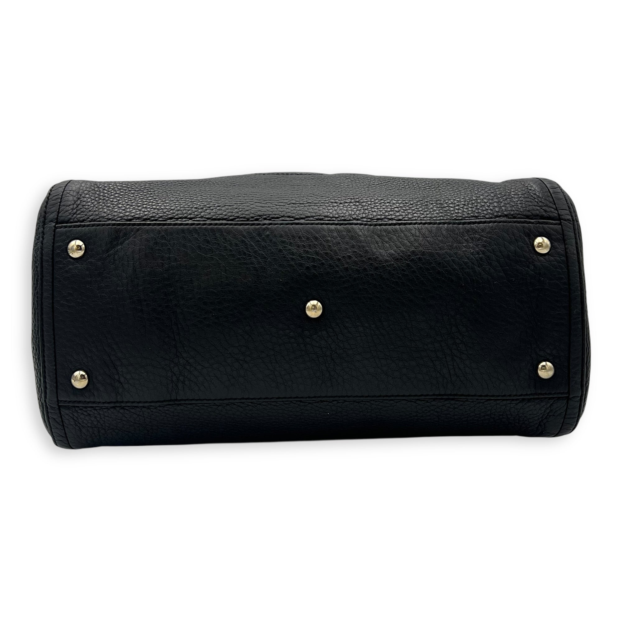 Gucci Soho Tote Bag Black in Calfskin, Gold hardware_5