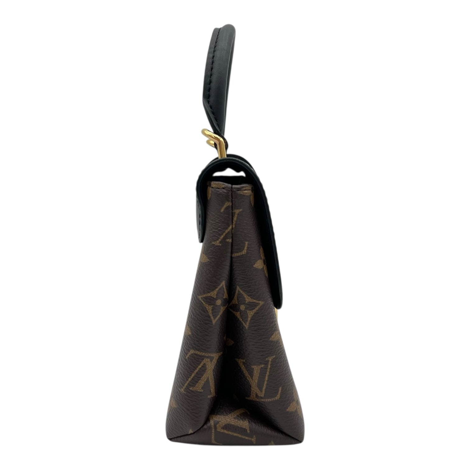 Louis Vuitton Locky Top Handle Bag Black in Monogram Coated Canvas, Gold hardware_3