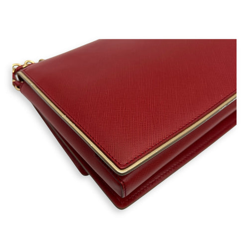 Salvatore Ferragamo Vara Bow Shoulder Bag Red in Calfskin, Gold hardware_13