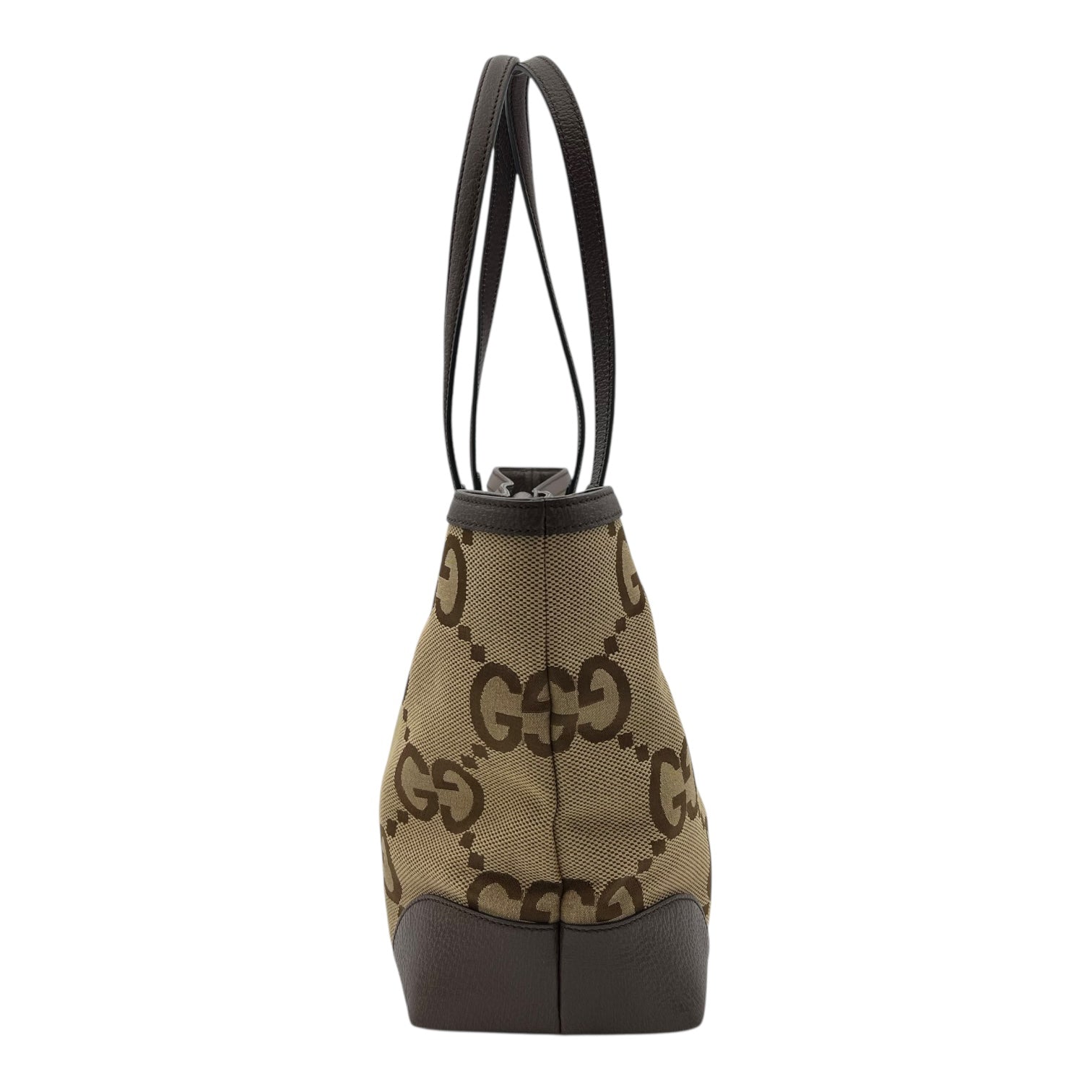 Gucci Ophidia Tote Bag Brown in Canvas, Gold hardware_3