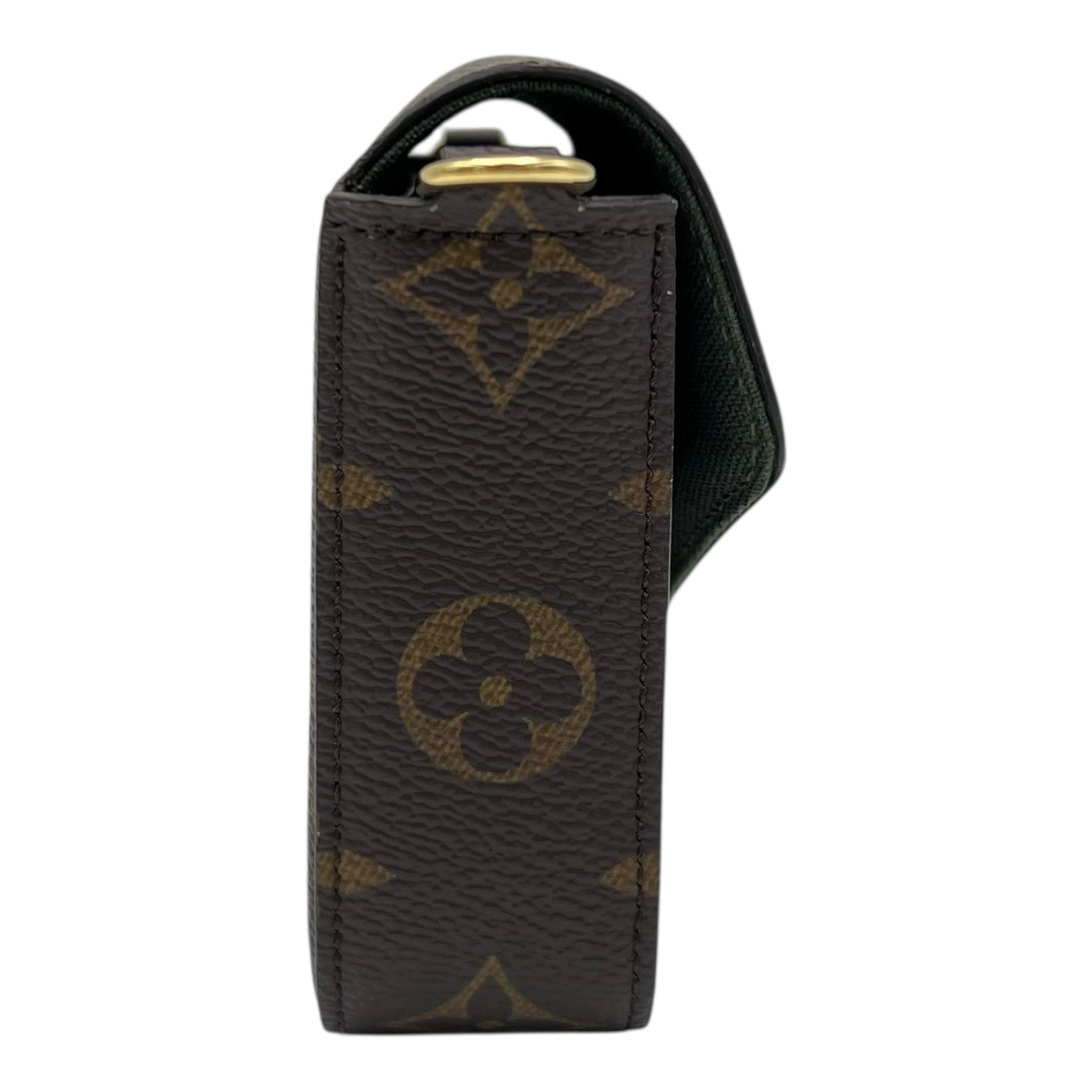 Louis Vuitton Felicie Strap and Go Wallet On Chain Brown in Monogram Coated Canvas, Gold hardware_3