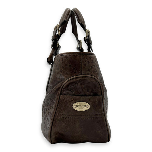 Celine Boogie Top Handle Bag Brown in Calfskin, Gold hardware_3