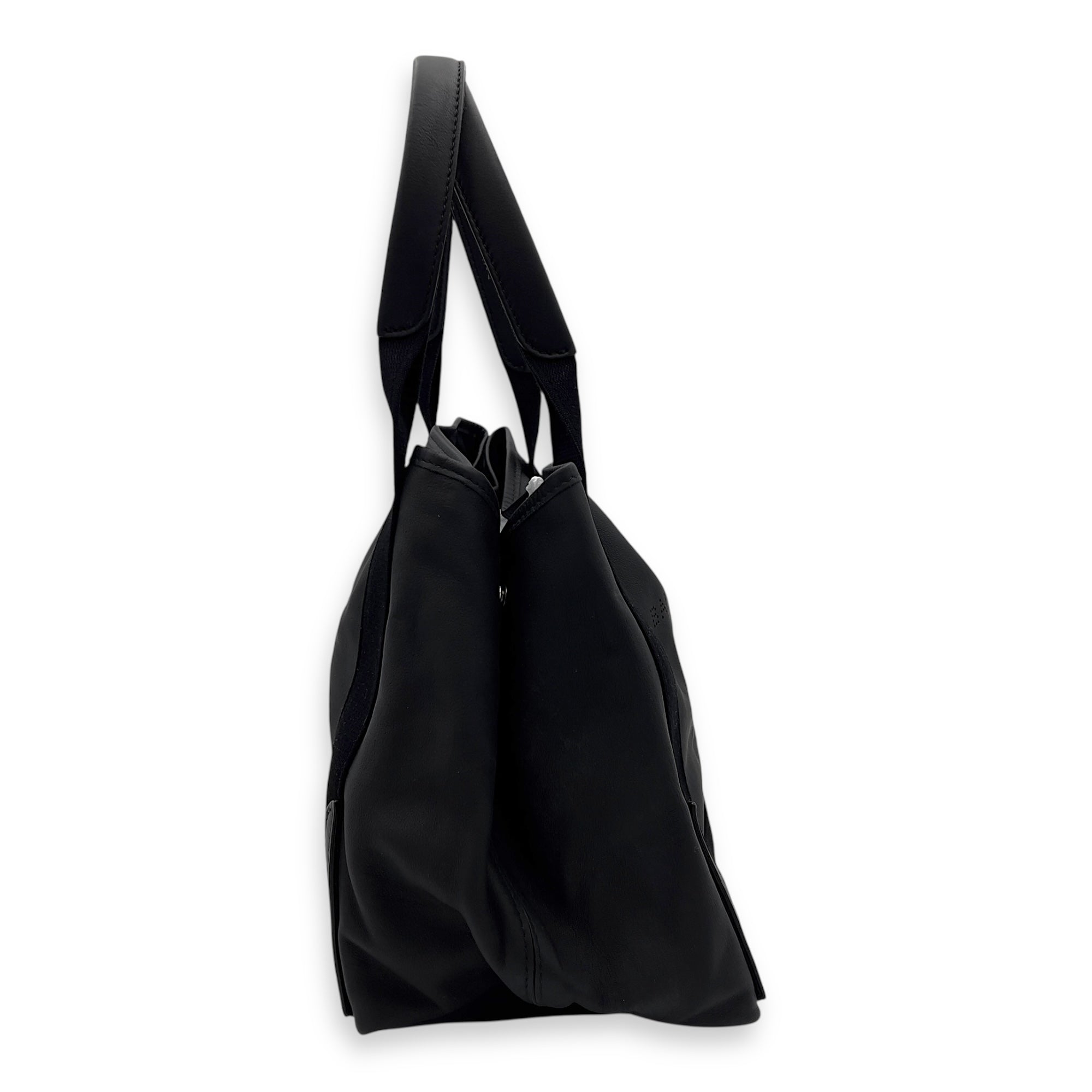 Balenciaga Cabas Tote Bag Black in Calfskin, Silver hardware_3