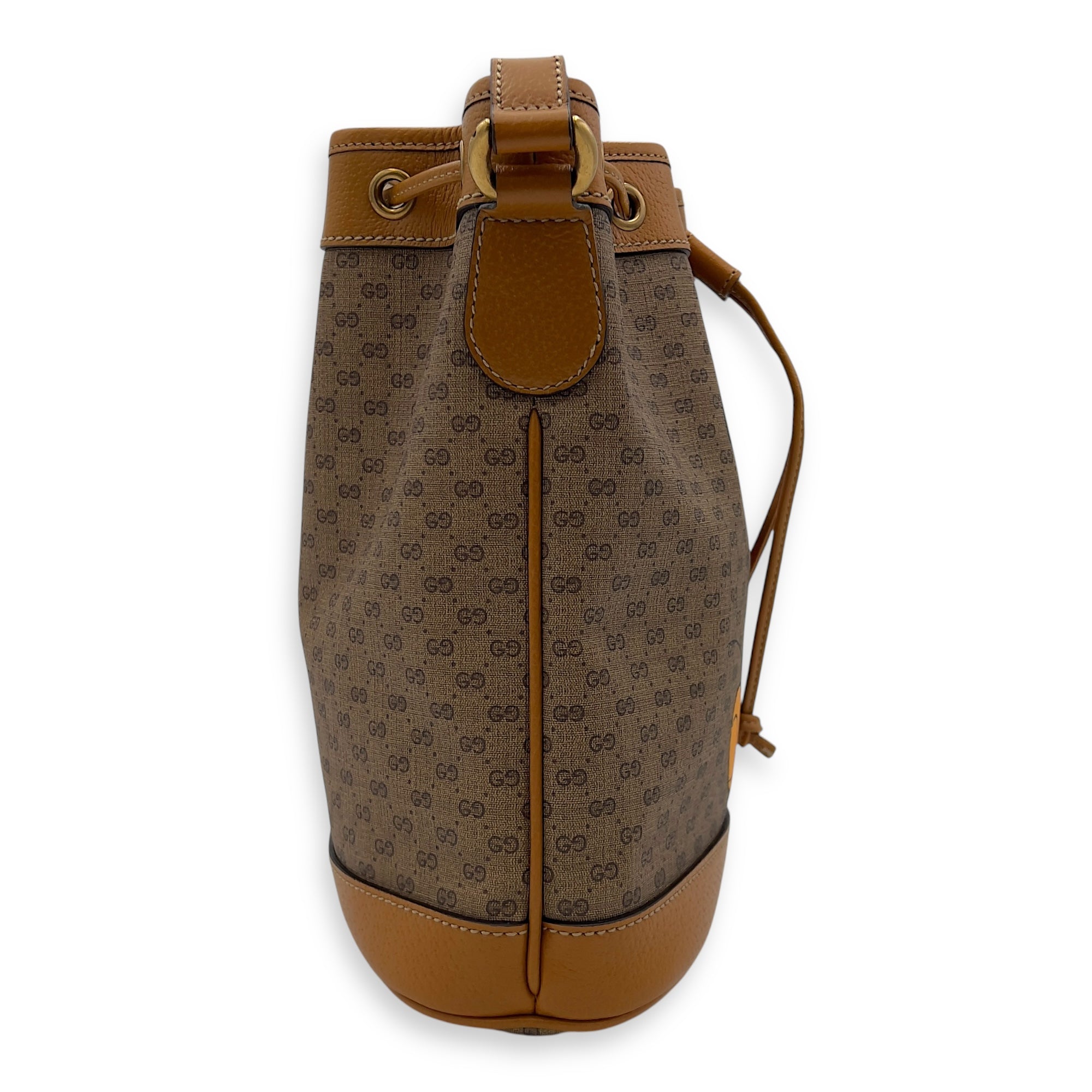 Gucci Disney Bucket Bag Brown in Coated Canvas, Gold hardware_3