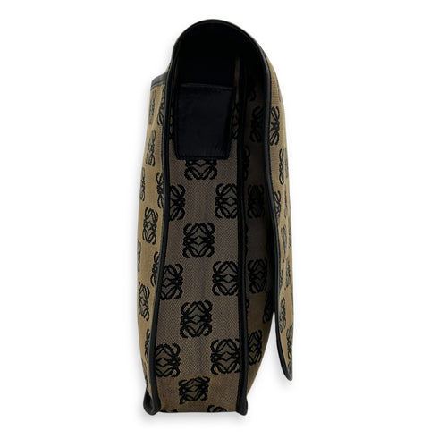 Loewe Anagram Crossbody Bag Brown in Jacquard, Silver hardware_3