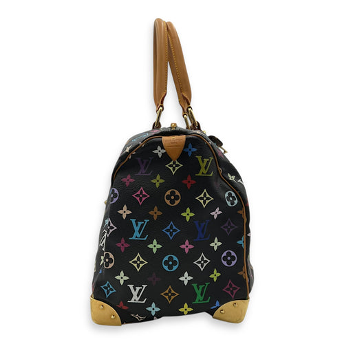 Louis Vuitton Keepall Top Handle Bag Multi-colour in Coated Canvas, Gold hardware_3