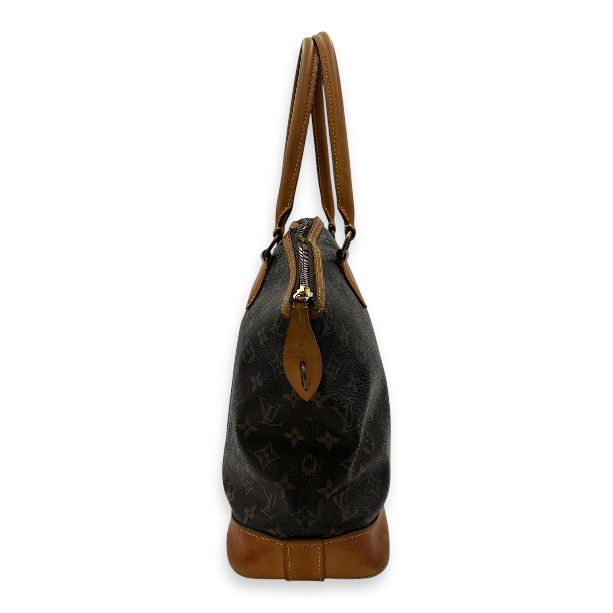 Louis Vuitton Others Top Handle Bag Brown in Monogram Coated Canvas, Gold hardware_3