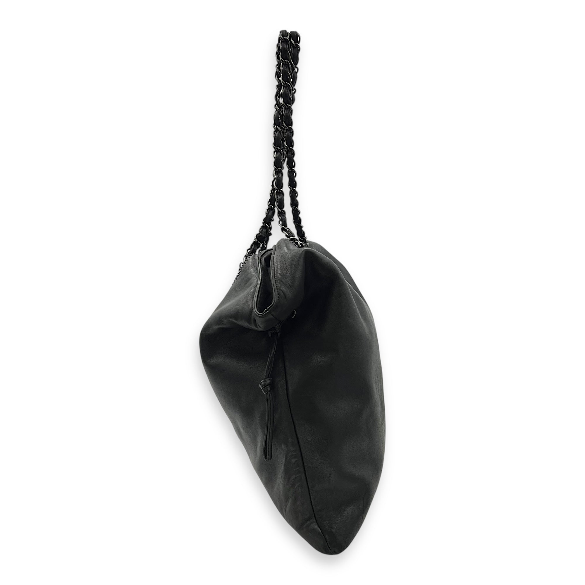 Chanel Others Shoulder Bag Black in Calfskin, Silver hardware_3