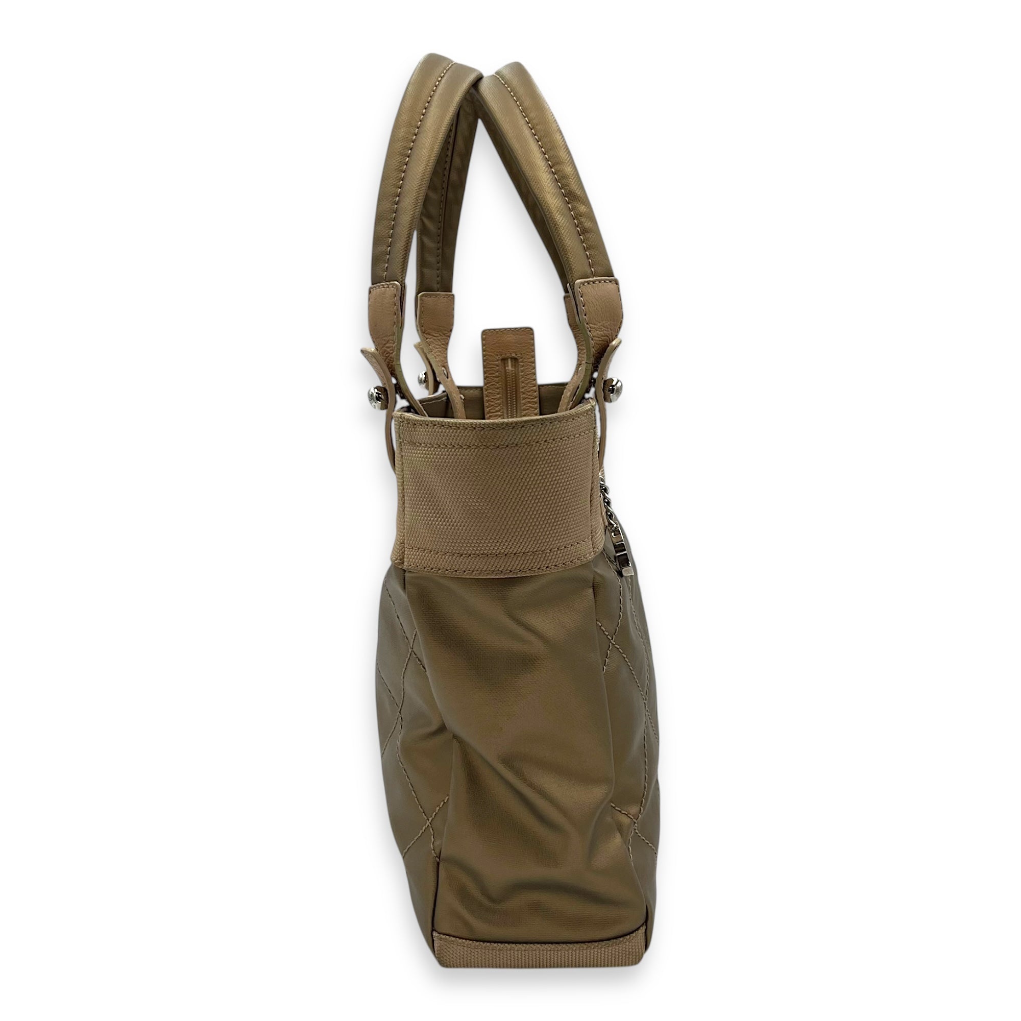 Chanel Biarritz Tote Bag Gold in Calfskin, Silver hardware_3