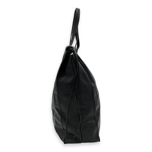 Celine Drawstring Top Handle Bag Black in Calfskin, Silver hardware_3
