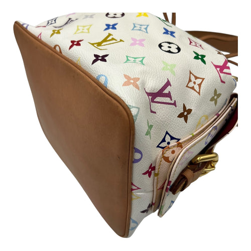 Louis Vuitton Noe Multicolor x Takashi Murakami Bucket Bag in Monogram Coated Canvas, Gold hardware_11