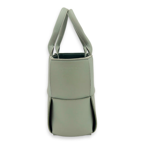 Bottega Veneta Arco Top Handle Bag Green in Lambskin_3