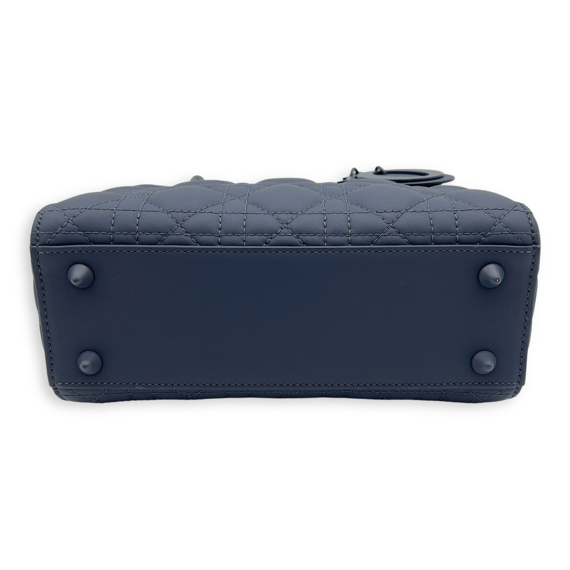 Christian Dior Lady Dior Top Handle Bag Small Ultramatte in Lambskin, Lacquered Metal hardware_5