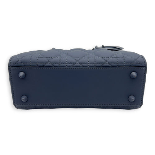 Christian Dior Lady Dior Top Handle Bag Small Ultramatte in Lambskin, Lacquered Metal hardware_5