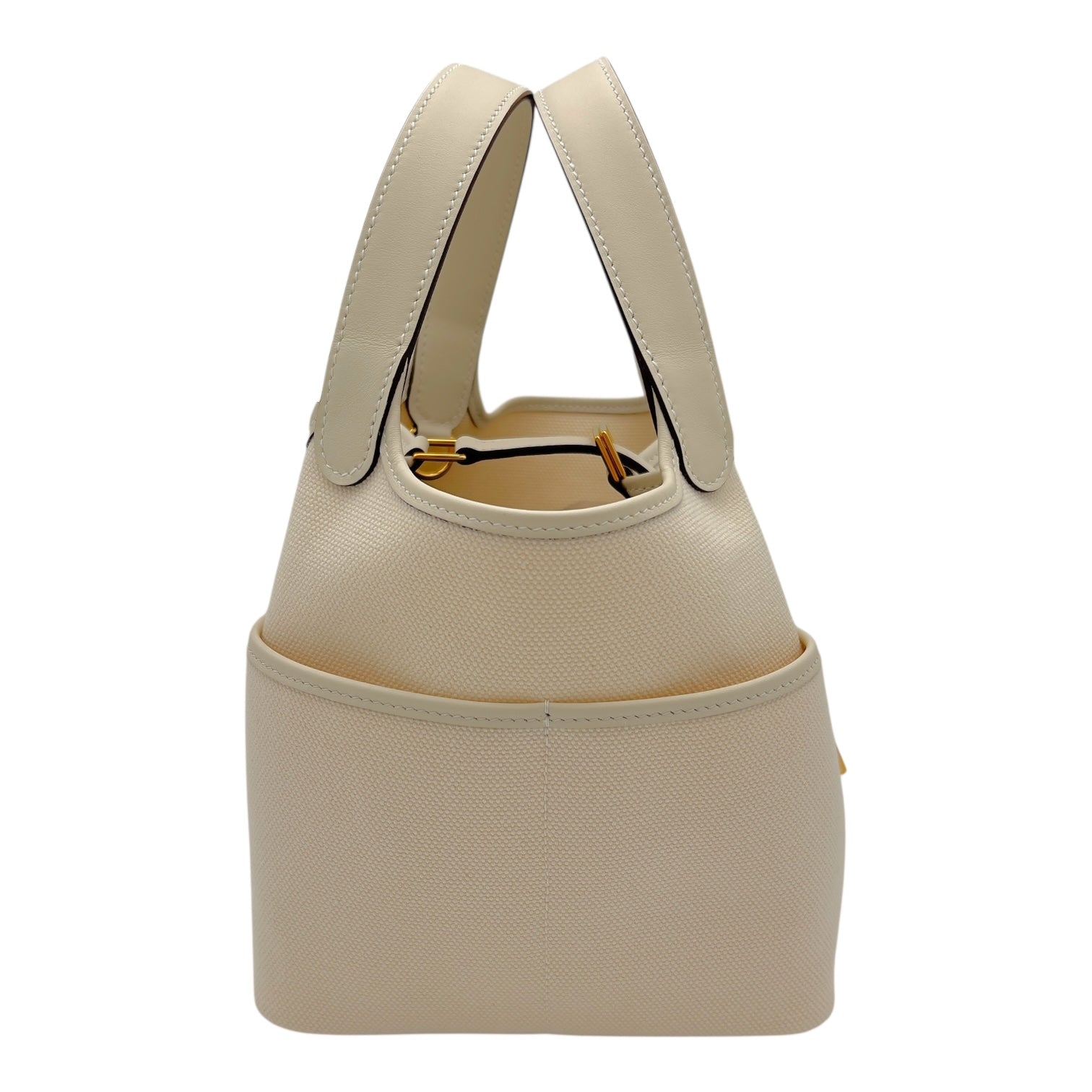 Hermès Picotin Cargo Ecru/Nata in Toile Goeland/Veau Swift, Gold hardware_5