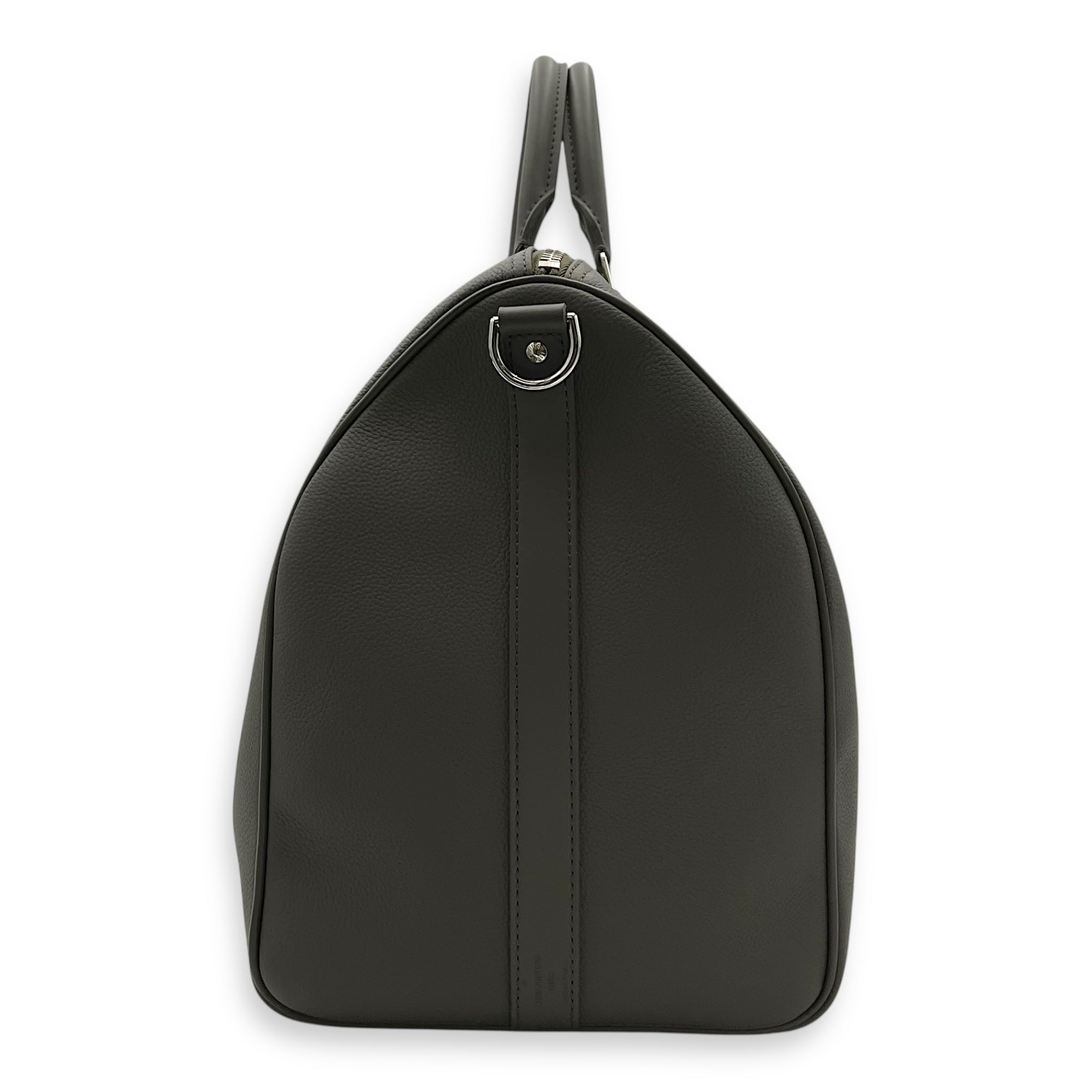 Louis Vuitton Keepall 50 Grey Top Handle Bag in Aerogram Leather, Silver hardware_3