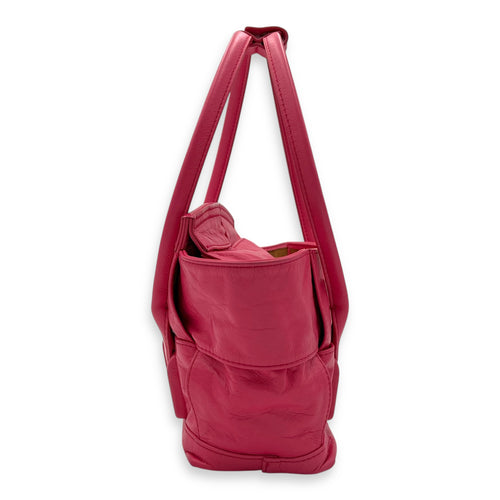 Bottega Veneta Arco Top Handle Bag Mini Pink in Calfskin_3