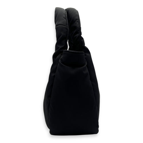 Prada Re-Nylon Padded Black Top Handle Bag in Nylon, Silver hardware_3