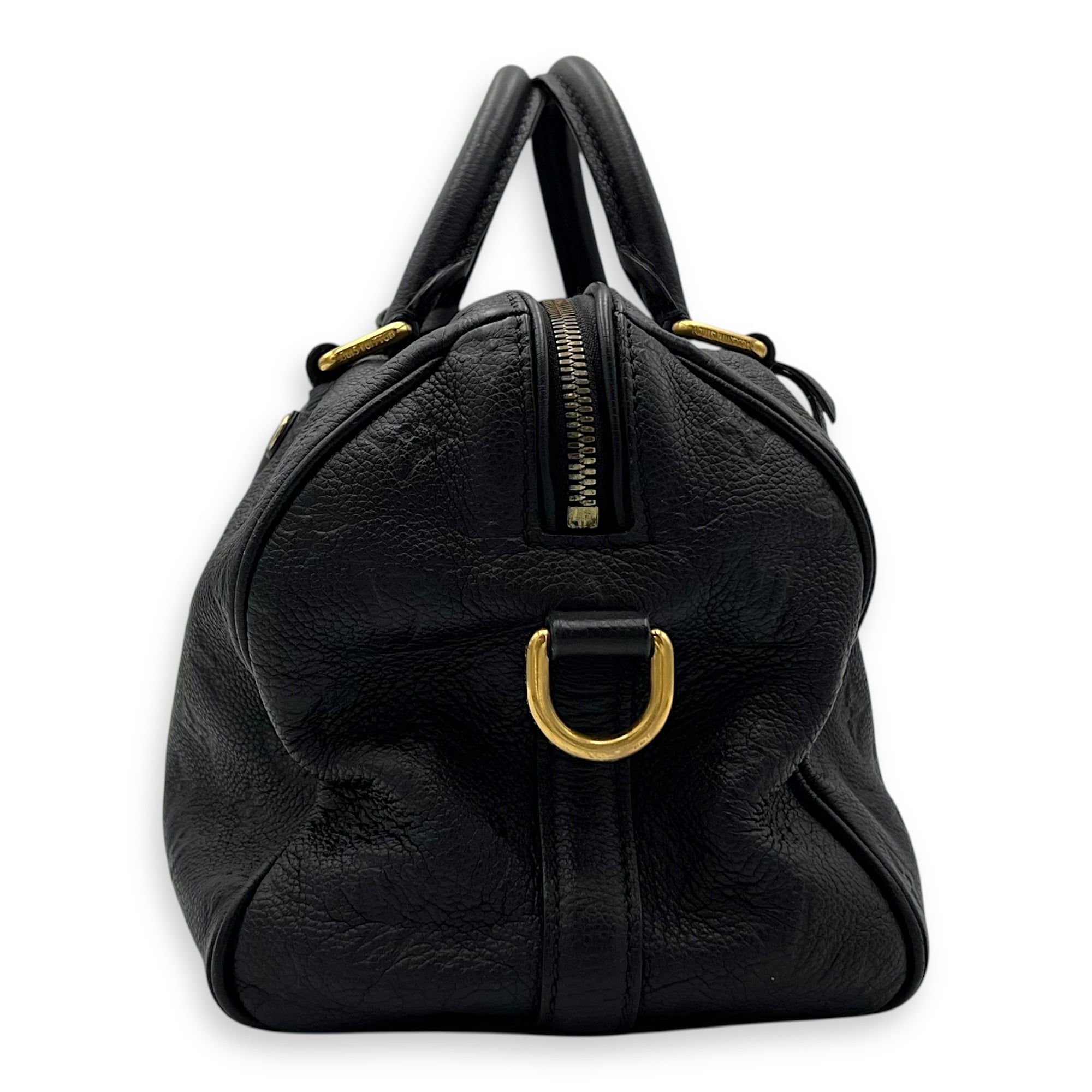 Louis Vuitton Speedy Top Handle Bag 25 Blue in Empreinte Leather, Gold hardware_3