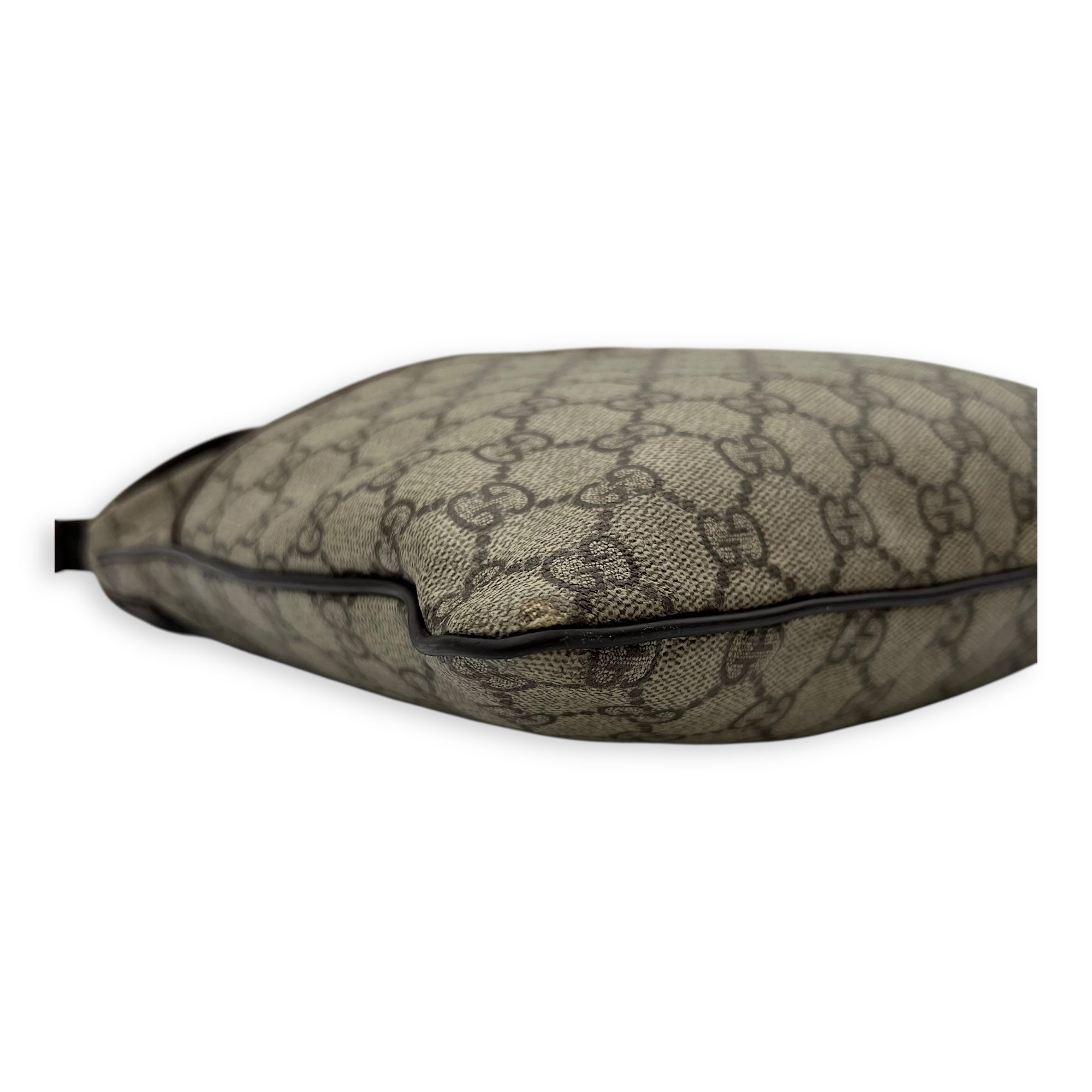 Gucci GG Supreme Shoulder Bag Brown in Coated Canvas, Silver hardware_8