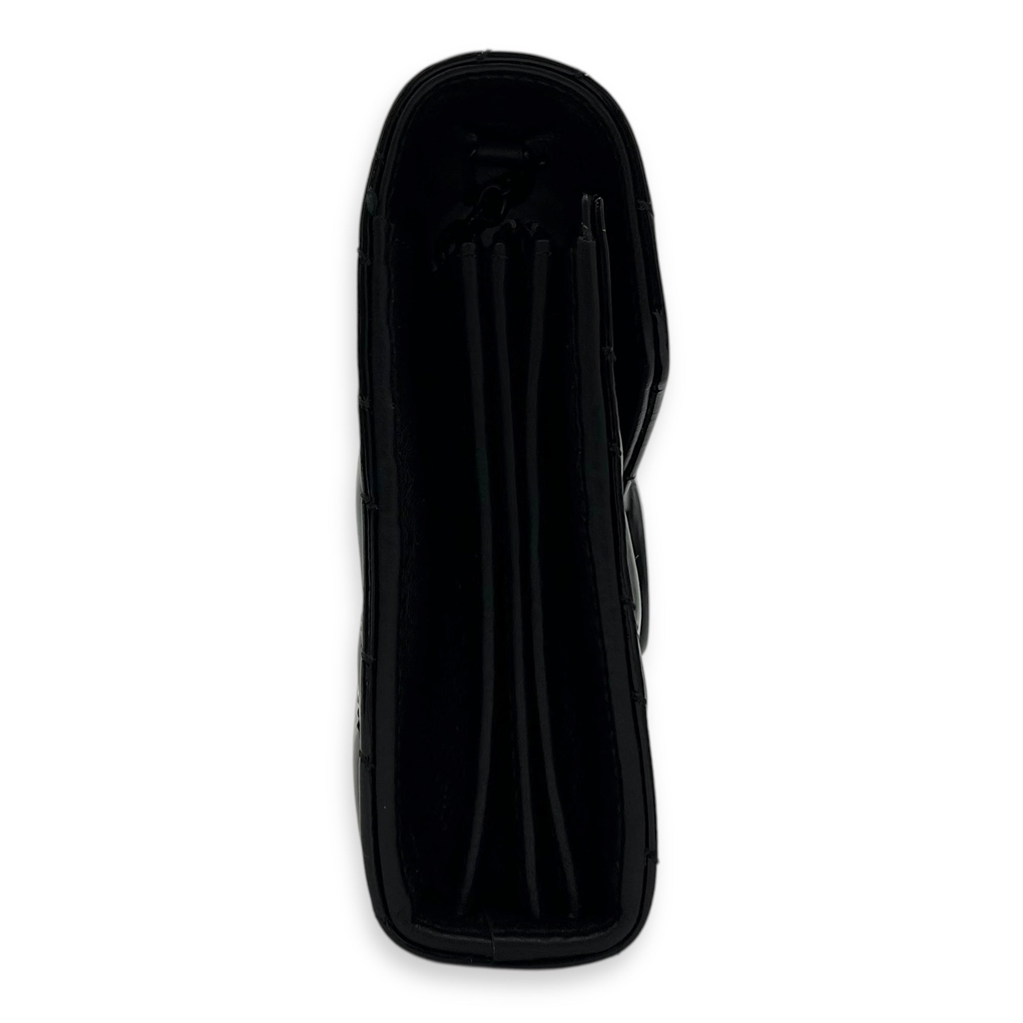 Gucci GG Marmont Wallet On Chain Black in Patent Leather, Lacquered Metal hardware_3