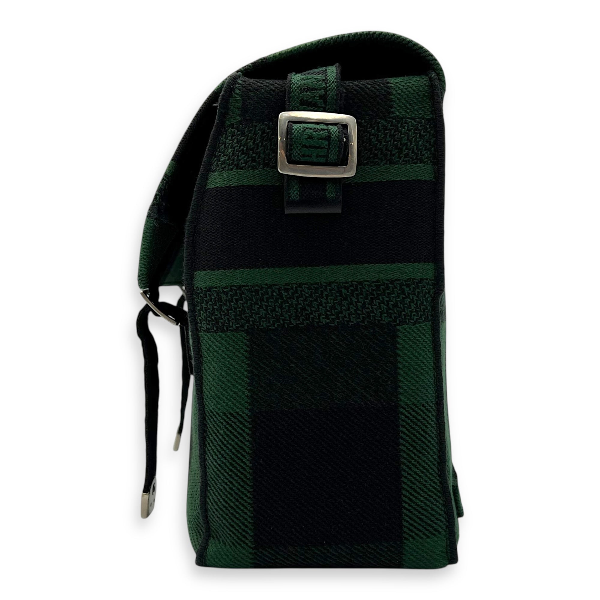 Christian Dior Camp Crossbody Bag Green in Canvas, Silver hardware_3