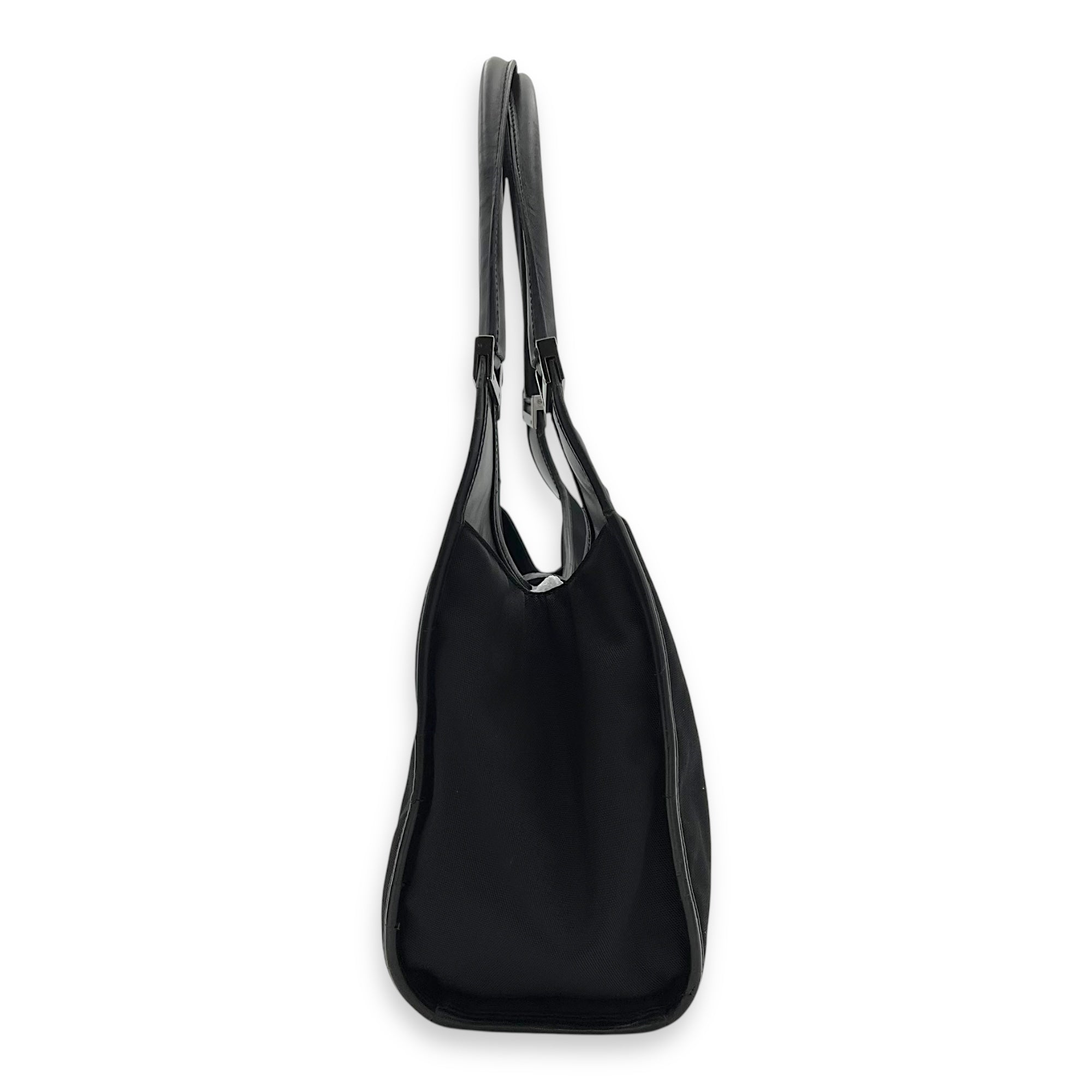 Gucci Jackie 1961 Shoulder Bag Black in Canvas, Silver hardware_3