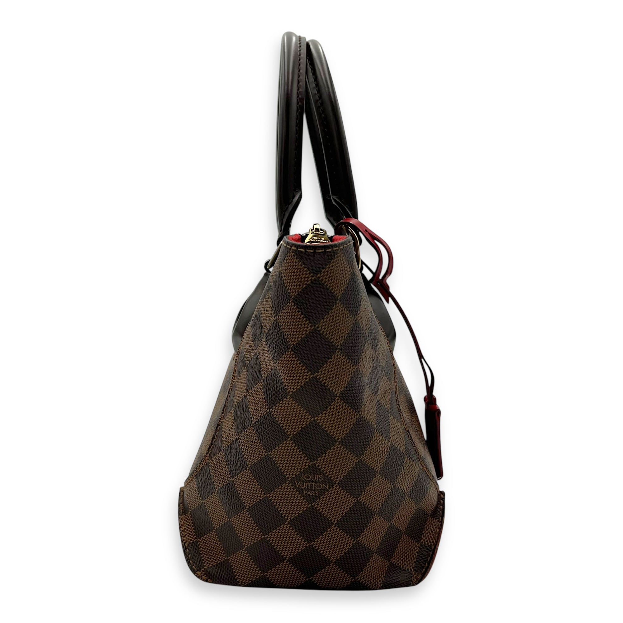 Louis Vuitton Caissa Top Handle Bag Brown in Coated Canvas, Gold hardware_3